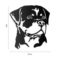 Metal Rottweiler Wall Art to Scale