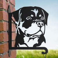 Rottweiler hanging basket bracket on a sunny day