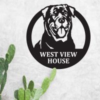  Steel Circular Rottweiler House Name Sign 