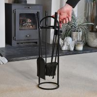 Round Black Companion Set to Scale