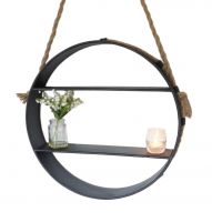 Rope Hanging Circular Shelf
