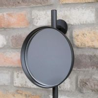 Round Wall Mounted Mirror & Shelves Unit Mirror Close-Up Round Wall Mounted Mirror & Shelves Unit Mirror Close-Up