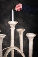 "Royal Ettingham" Gothic Style Candelabra Antique Cream "Royal Ettingham" Gothic Style Candelabra Antique Cream