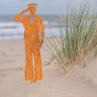 Royal Navy "Officer Salute" Ground Spike in Rustic Finish in Situ