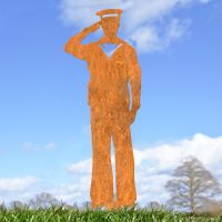 Rustic Ground Spike with Royal Navy "Officer Salute" Motif