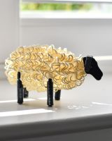 "Ruby" the Recycled Metal Sheep - Cream