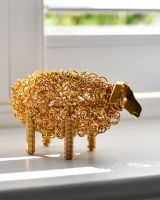 "Ruby" the Recycled Metal Sheep - Gold