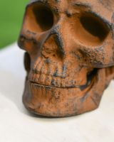 Close up of dark rustic skull mouth
