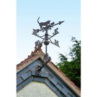 Standard Rustic Cat & Mouse Weathervane in Situ