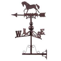 Horse Weathervane Mounted Horizontal on the Universal Bracket