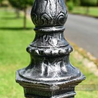 Rustic Black and Silver Lamp Post Detailing Rustic Black and Silver Lamp Post Detailing