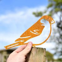 Scale Shot of Rustic Bullfinch Steel Fence Topper