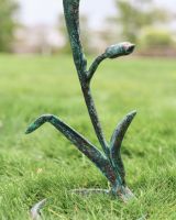 Rustic Cast Auminium "Hunting Kingfisher" in Verdigris Stem Rustic Cast Auminium "Hunting Kingfisher" in Verdigris Stem