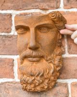 Scale Shot of Rustic Cast Iron "Adonis Greek" Exterior Wall Art Scale Shot of Rustic Cast Iron "Adonis Greek" Exterior Wall Art