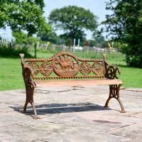 Rustic Cast Iron "Dog" Garden Bench 