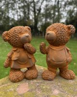 Rustic Cast Iron "Bennie and Bonnie" Sculptures