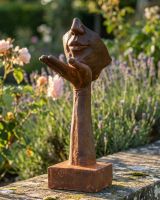 Rustic Cast Iron Blowing a Kiss Garden Sculpture Digital Illustration Rustic Cast Iron Blowing a Kiss Garden Sculpture Digital Illustration