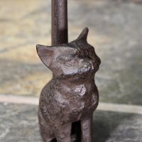 Rustic Cast Iron Cat Door Stop