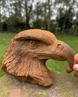 Rustic Cast Iron Eagle Bust Sculpture Rustic Cast Iron Eagle Bust Sculpture