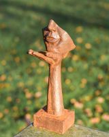 Rustic Cast Iron Blowing a Kiss Garden Sculpture