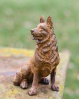 Rustic Cast Iron "German Shepherd" Dog Garden Sculpture