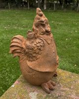 Rustic Cast Iron "Guardian of the Nest" Garden Sculpture