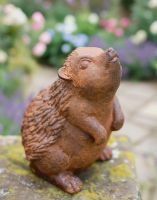 Rustic Cast Iron Hedgehog Garden SculptureDigital Illustration