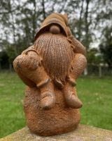 Rustic Cast Iron "Norman" the Gnome Sculpture Rustic Cast Iron "Norman" the Gnome Sculpture