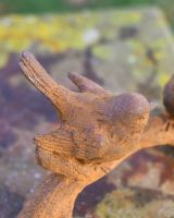 Close-Up of Cast Iron Sculpture in Rustic Finish