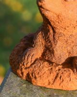 Rustic Cast Iron "Peeking Mongoose" Garden Sculpture Rustic Cast Iron "Peeking Mongoose" Garden Sculpture