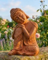 Rustic Cast Iron Resting Buddha Sculpture Digital Illustration Rustic Cast Iron Resting Buddha Sculpture Digital Illustration