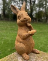 Rustic Cast Iron "Rose" the Reading Rabbit Sculpture