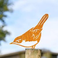 Rustic Steel Fence Topper with Cetti"s Warbler Design