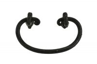Rustic door handle wrought iron