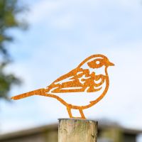 Rustic Dunnock Steel Fence Topper Rustic Dunnock Steel Fence Topper