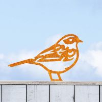 Rustic Dunnock Steel Fence Topper in Situ Rustic Dunnock Steel Fence Topper in Situ