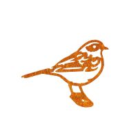 Close-Up of Rustic Dunnock Steel Fence Topper Close-Up of Rustic Dunnock Steel Fence Topper