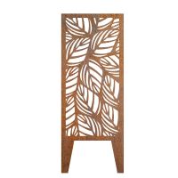 Rustic Leaf Pattern Garden Screen on White Background Rustic Leaf Pattern Garden Screen on White Background