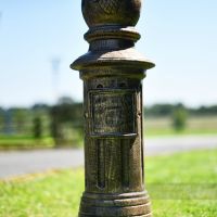 Rustic Gold Finish Lamp Post Base With Inspection Panel Rustic Gold Finish Lamp Post Base With Inspection Panel