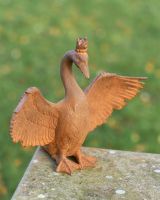 Goose Wearing a Crown Garden Sculpture In Situ Goose Wearing a Crown Garden Sculpture In Situ