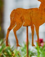 Rustic Highland Stag Artistic Plant Pot Spike - Set of Two body close up