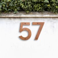 Rustic Individual House Numbers on garden wall Rustic Individual House Numbers on garden wall