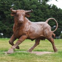 “Shepherds Hill” Rustic Bull Garden Sculpture