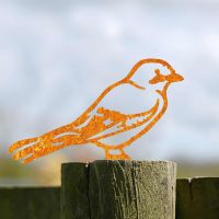 Rustic Steel Fence Topper with Jay Bird Topper