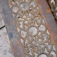 Close up of Rustic Finish on Three Seater Garden Bench