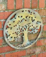 Rustic Oak Tree Wall Art Three Quarter View