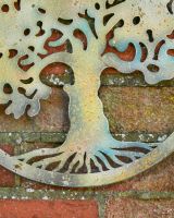 Close up of Rustic Oak Tree Wall Art Trunk