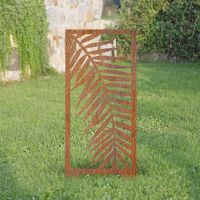 Rustic Palm Leaf Garden Screen In Garden