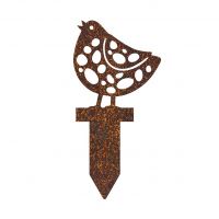 Patterned Chick Garden Spike Silhouette in Rustic