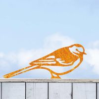 Rustic Steel Fence Topper with Pied Wagtail Design